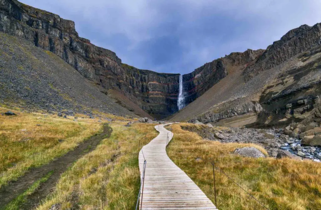 Hengifoss Waterfall